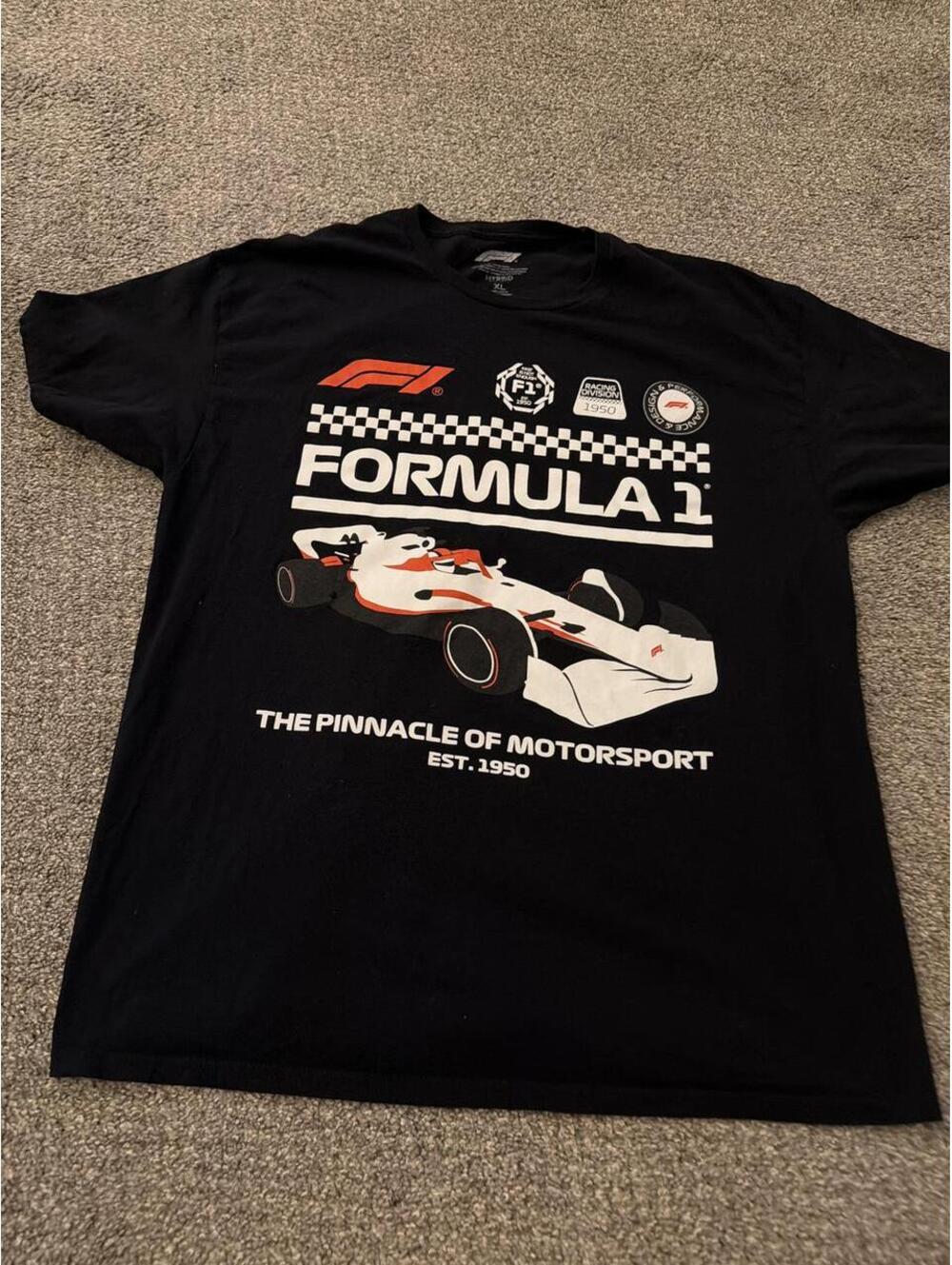 Formula 1 Men's Black and Navy Tshirt